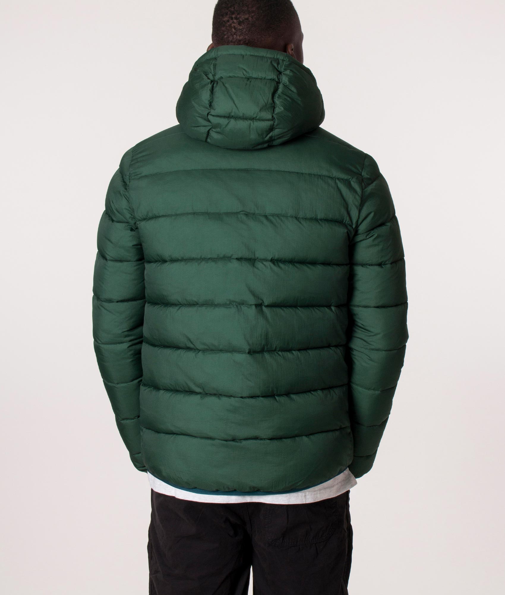 Relaxed Fit Hooded Fibre Down Jacket Green | PS Paul Smith | EQVVS