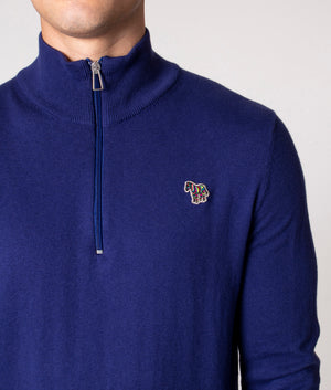 Quarter-Zip-Zebra-Badge-Sweatshirt-Cobalt-Blue-PS-Paul-Smith-EQVVS