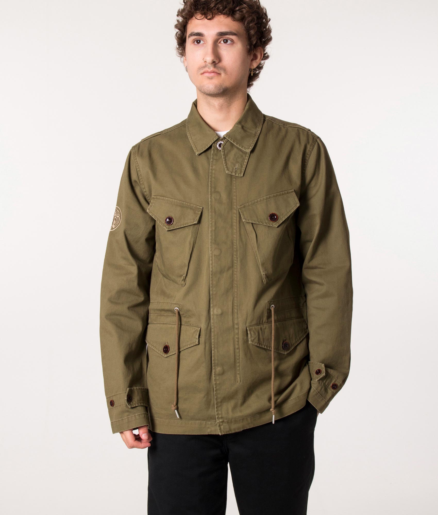 Aspesi Cotton Gabardine Mini Field Jacket Khaki