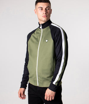 Pretty green zip through cheap track top