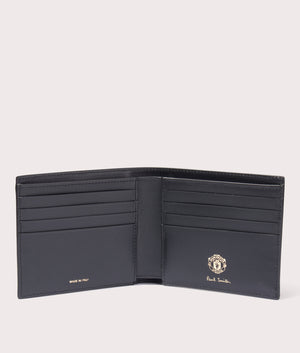 Manchester United Billfold Wallet in Black by Ps Paul Smith at EQVVS open interior image