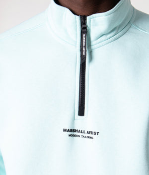 Quarter-Zip-Siren-Sweatshirt-Aqua-Marshall-Artist-EQVVS 