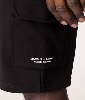 Regular-Fit-Siren-Cargo-Sweat-Shorts-Black-Marshall-Artist-EQVVS