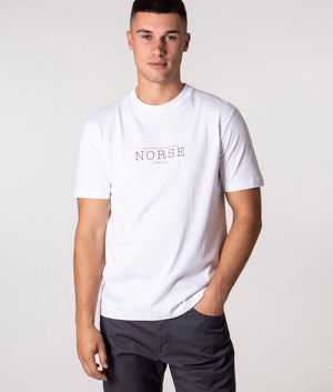 Relaxed-Fit-Johannes-Norse-Logo-T-Shirt -White-Norse-Projects-EQVVS