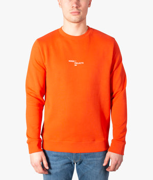 Vagn-Nautical-Logo-Sweatshirt-Rescue-Orange-Norse-Projects-EQVVS 