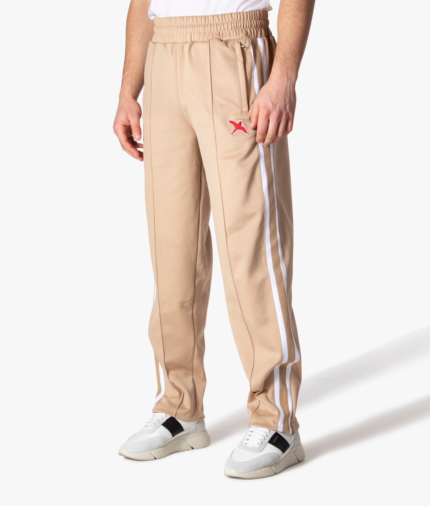 Regular Fit Rouge Bee Bird Track Pants Beige Axel Arigato EQVVS