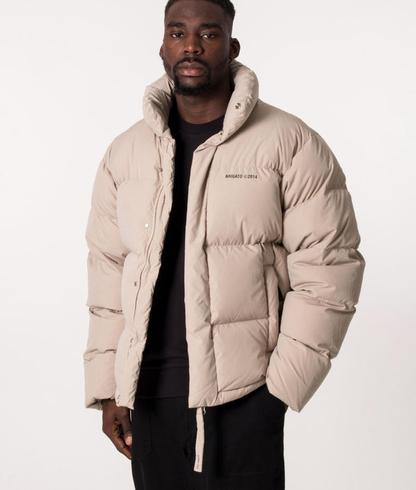 Relaxed Fit Halo Down Jacket Pale Beige Axel Arigato EQVVS