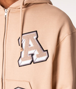 Zip Through Illusion Hoodie Light Taupe Axel Arigato EQVVS