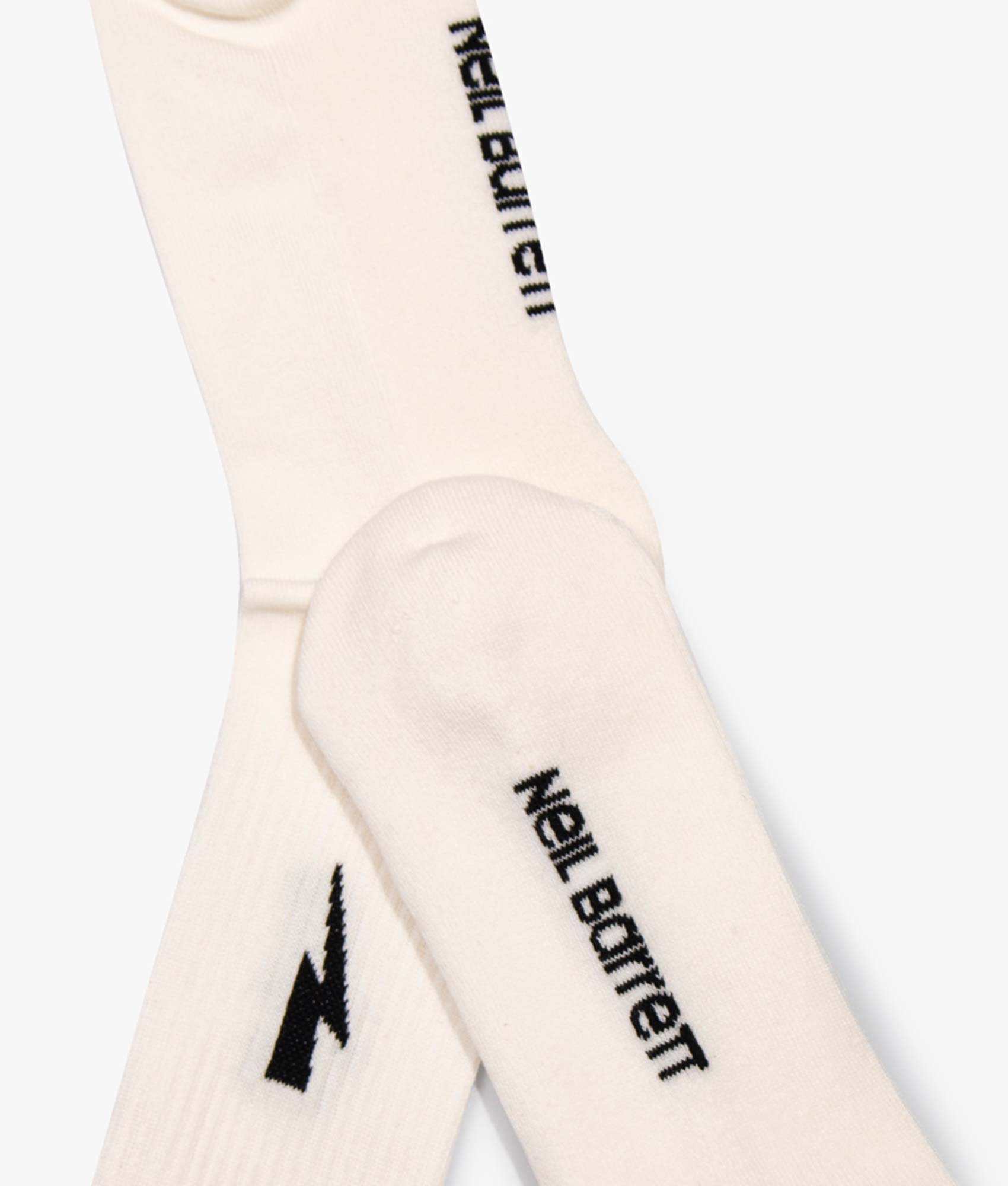 Thunderbolt-Intarsia Cotton Skate Socks Natural | Neil Barrett | EQVVS