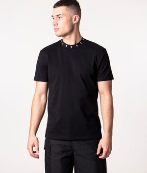 Bolted-Rib-Collared-T-Shirt-Black/White-Neil-Barrett-EQVVS