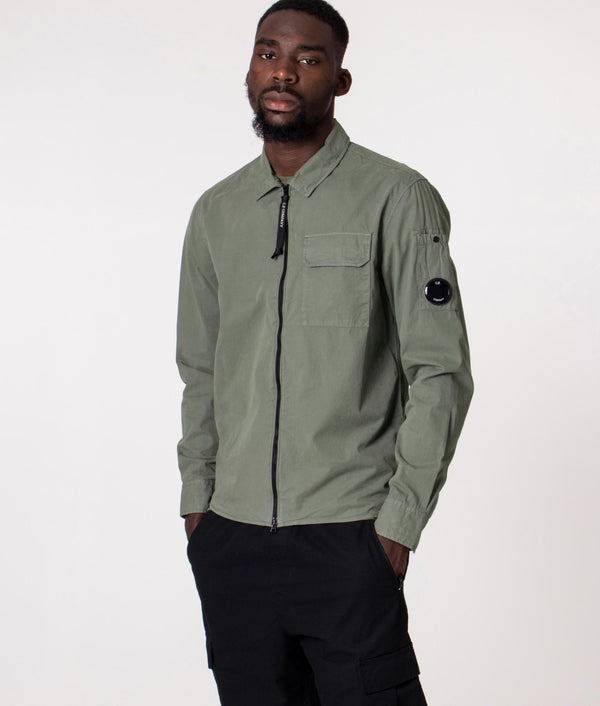 Cp company 2025 olive overshirt