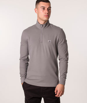 Quarter-Zip-Sweatshirt-Titanium-CP-Company-EQVVS