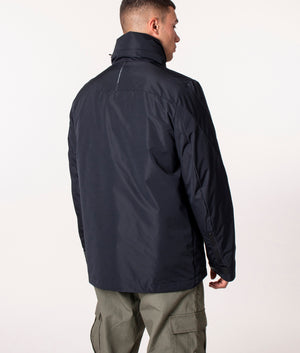 KRAKATAU QM369 Liner Field Jacket in Black  at EQVVS. Model, back. 