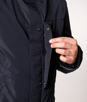 KRAKATAU QM369 Liner Field Jacket in Black at EQVVS. Model, detail 2. 