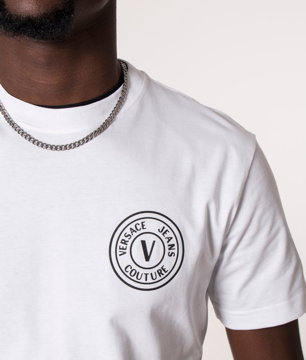 T-shirts Versace Jeans Couture - V-Emblem T-shirt in white -  B3GWA7TD30319003