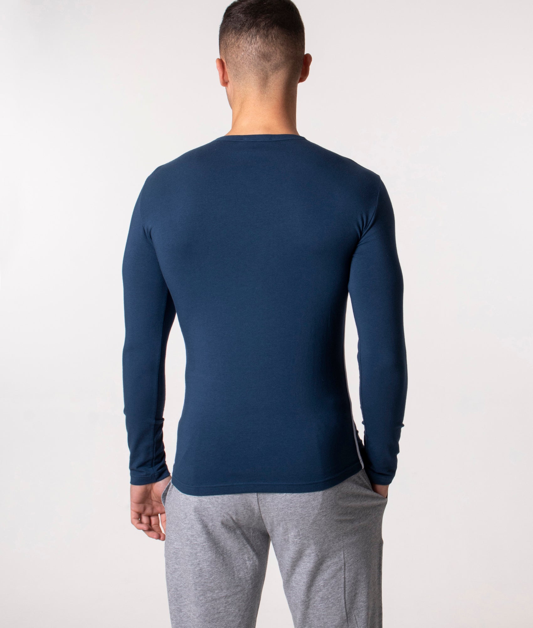 Slim Fit Loungewear T-Shirt Navy | Emporio Armani | EQVVS