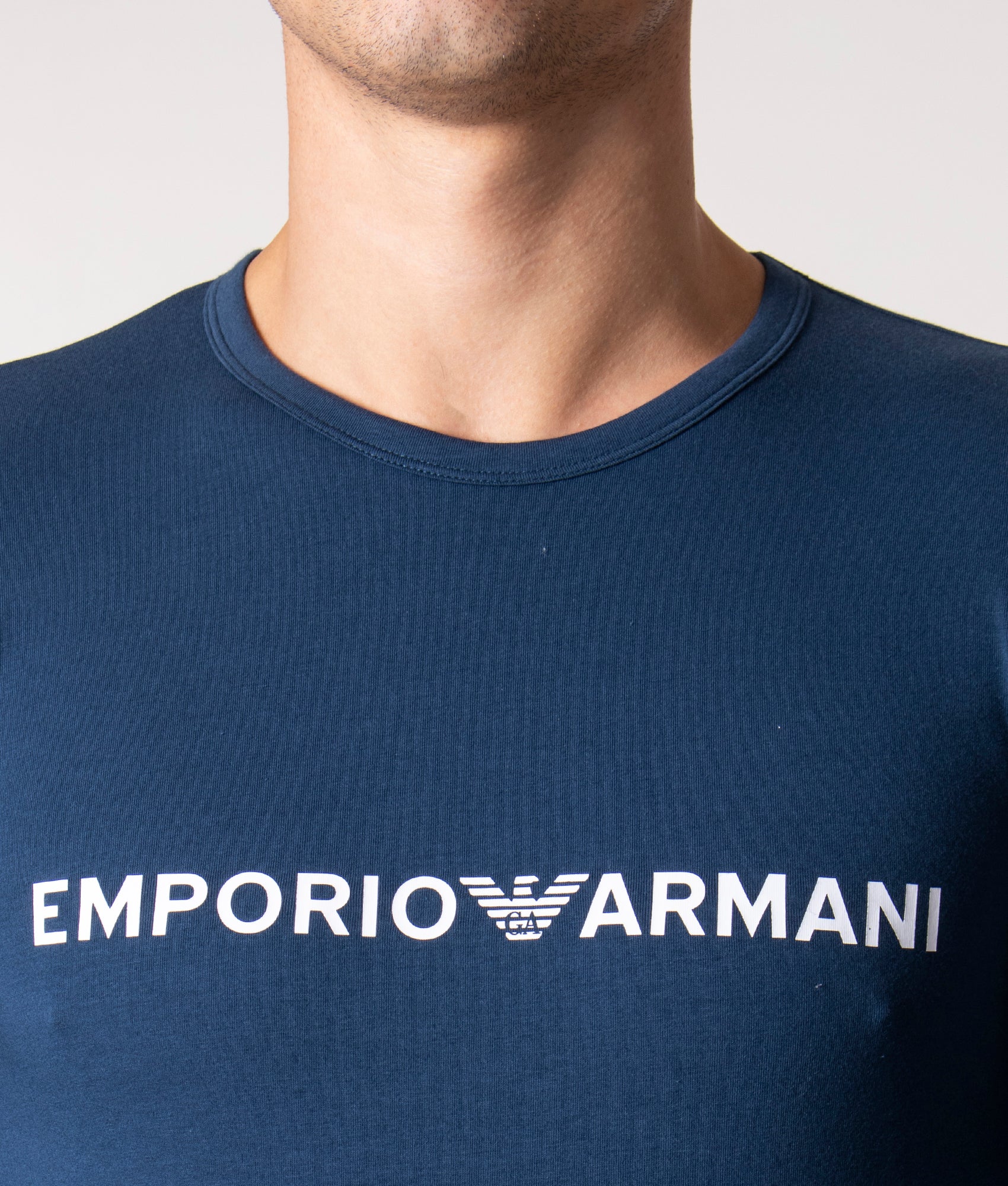 Slim Fit Loungewear T-Shirt Navy | Emporio Armani | EQVVS