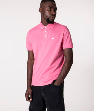 Collar Logo Polo Shirt Antique Pink Emporio Armani EQVVS