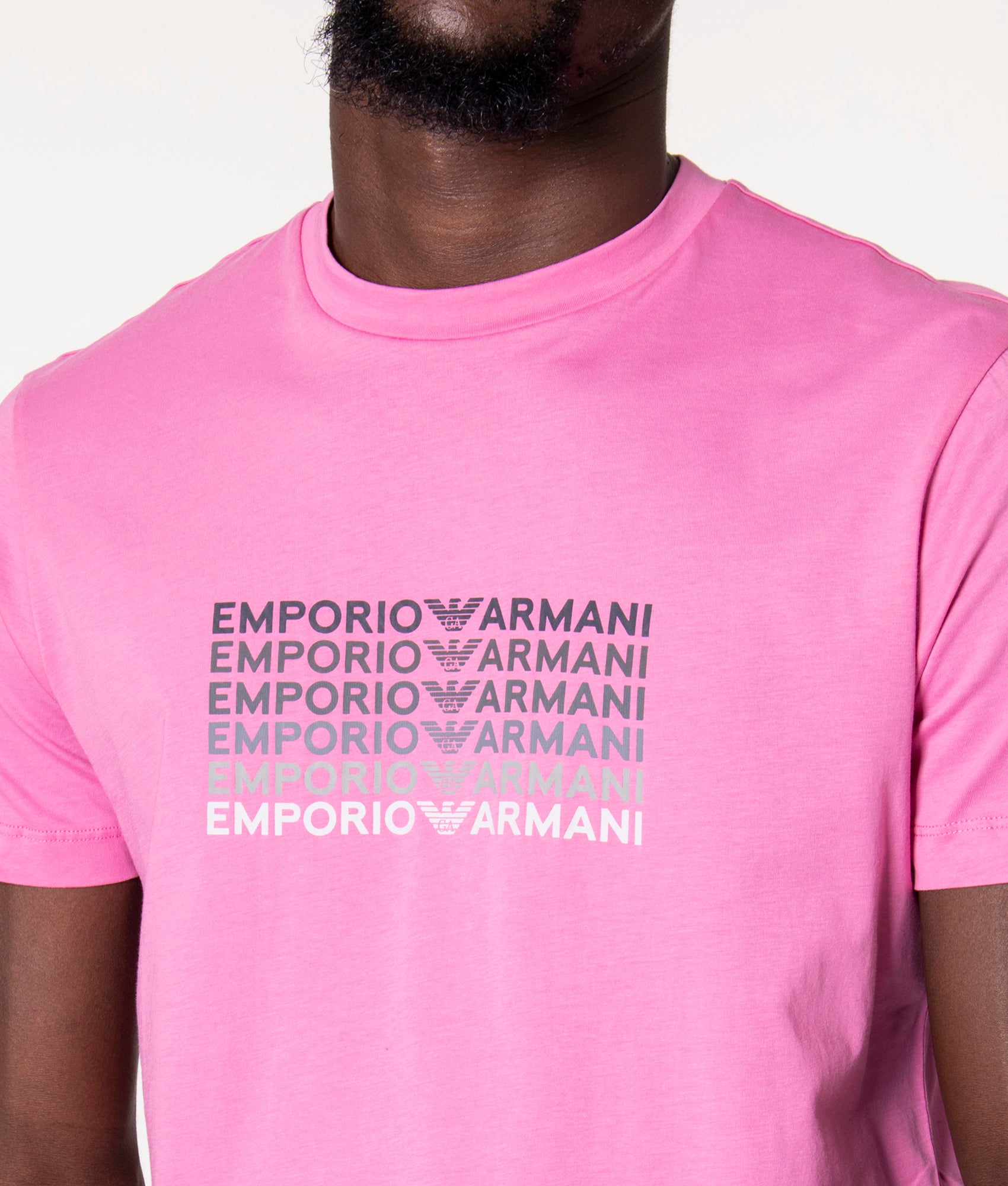 Pink armani outlet shirt