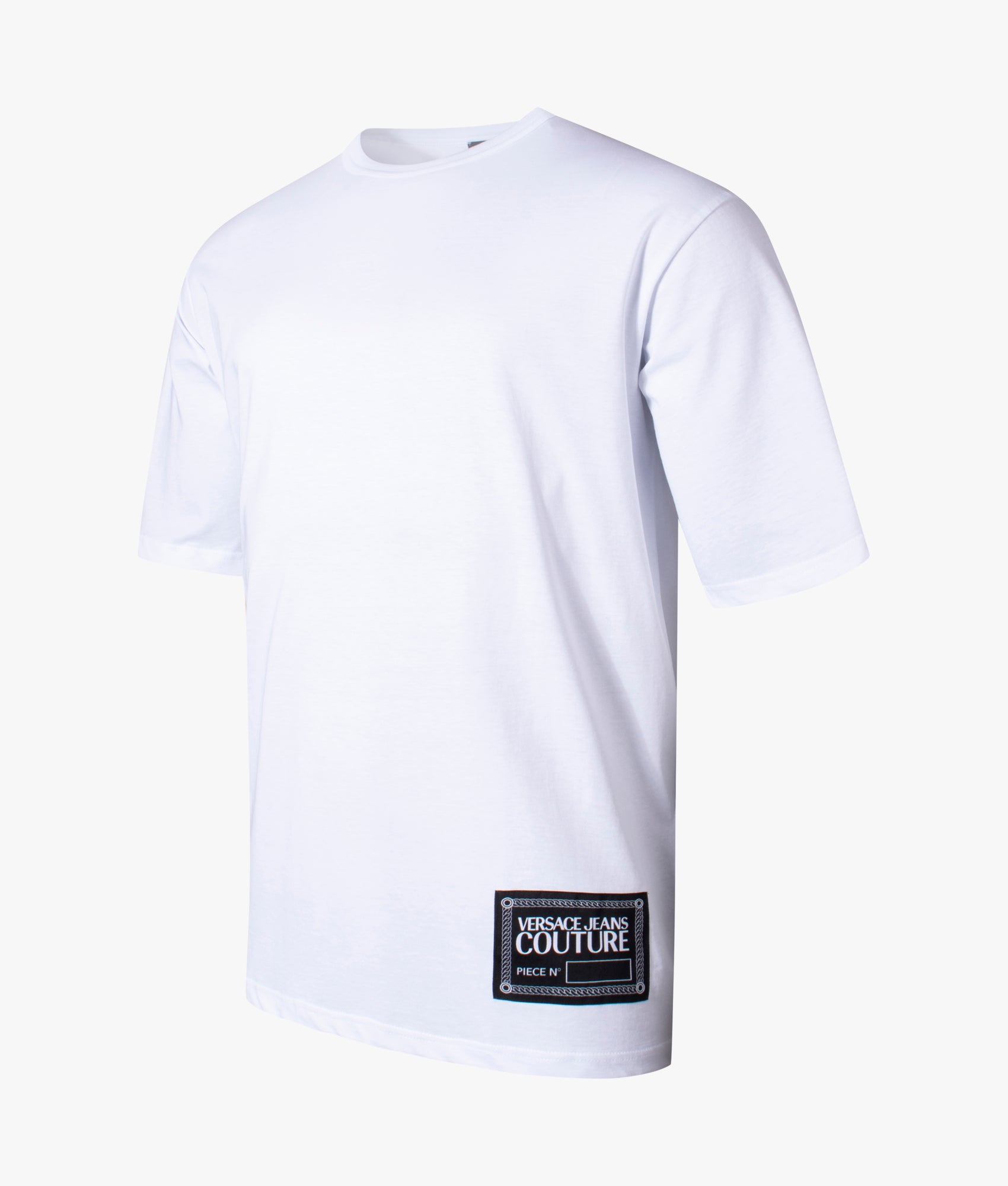 Oversized Side Patch Logo T-Shirt White | Versace Jeans Couture