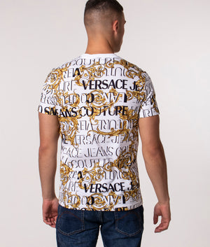 All Over Baroque Logo Print T-Shirt | Versace Jean Couture | EQVVS