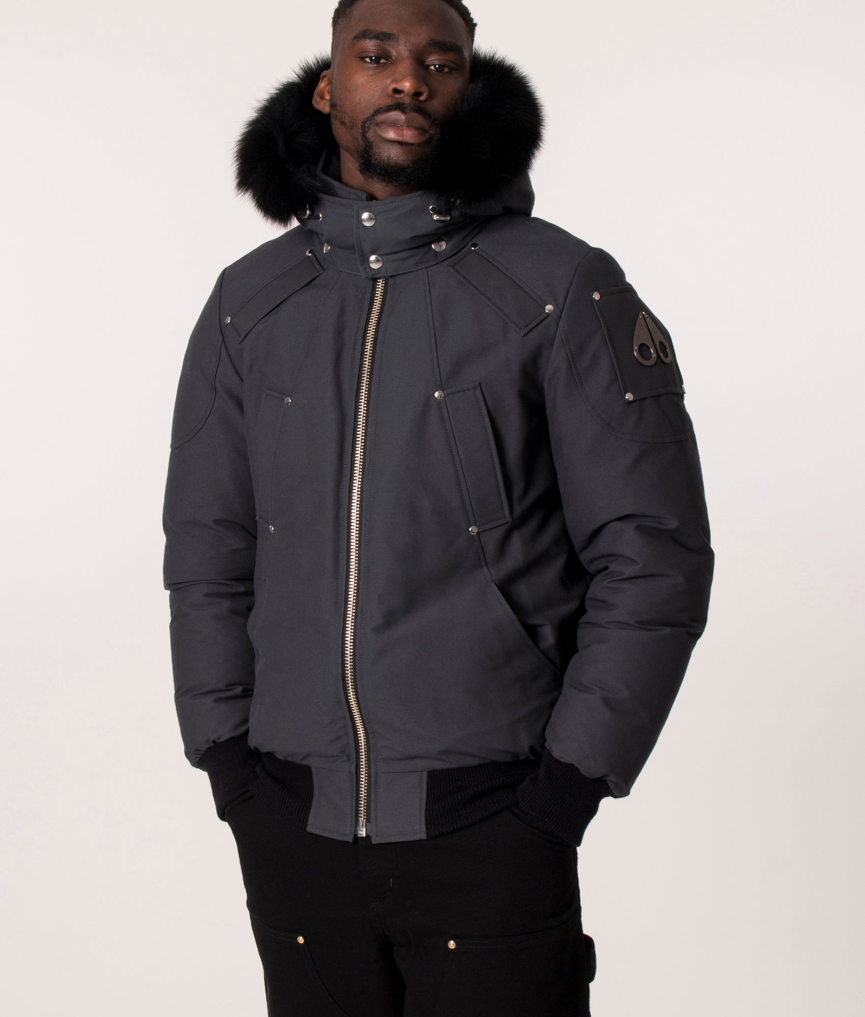 Slim Fit OriGinal Ballistic Bomber Granite | Moose Knuckles | EQVVS