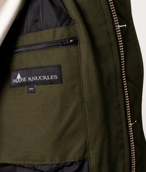 Slim-Fit-OriGinal-3Q-Jacket-Army-W/Blk-Moose-Knuckles-EQVVS