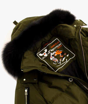 Slim-Fit-OriGinal-3Q-Jacket-Army-W/Blk-Moose-Knuckles-EQVVS