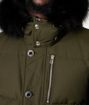 Slim-Fit-OriGinal-3Q-Jacket-Army-W/Blk-Moose-Knuckles-EQVVS