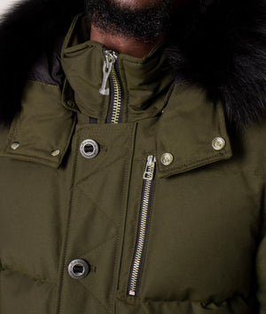 Slim-Fit-OriGinal-3Q-Jacket-Army-W/Blk-Moose-Knuckles-EQVVS