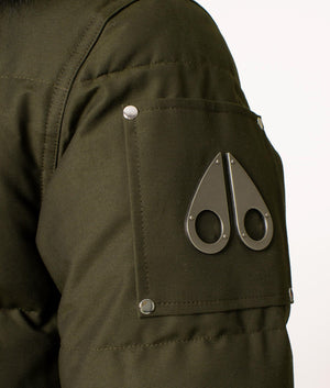 Slim-Fit-OriGinal-3Q-Jacket-Army-W/Blk-Moose-Knuckles-EQVVS