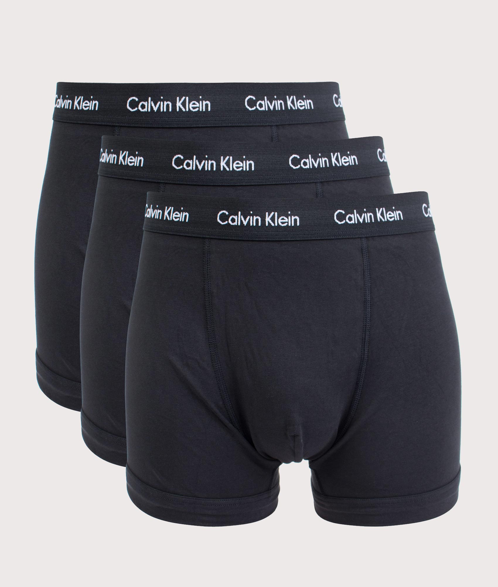 3 Pack of Cotton Stretch Trunks Black | Calvin Klein | EQVVS