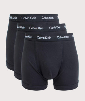 3 Pack of Cotton Stretch Trunks Black, Calvin Klein