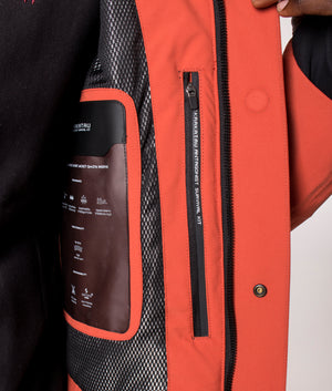 KRAKATAU QM376 WERYK Short Jacket in Orange, EQVVS. Model, detail