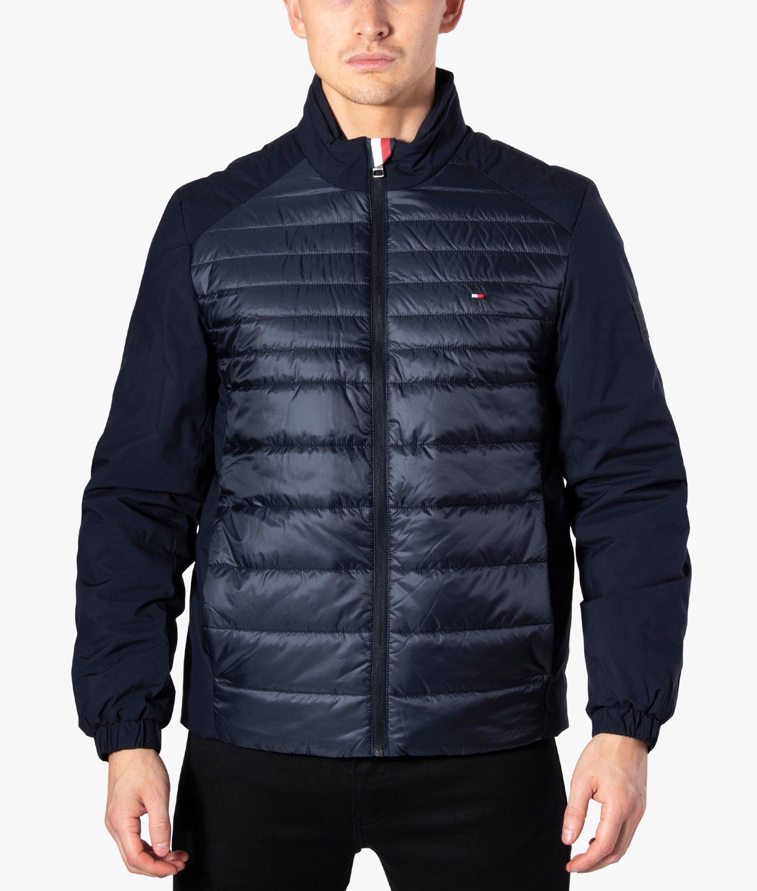 Tech Mix Media Stand Collar Jacket Desert Sky | Tommy Hilfiger