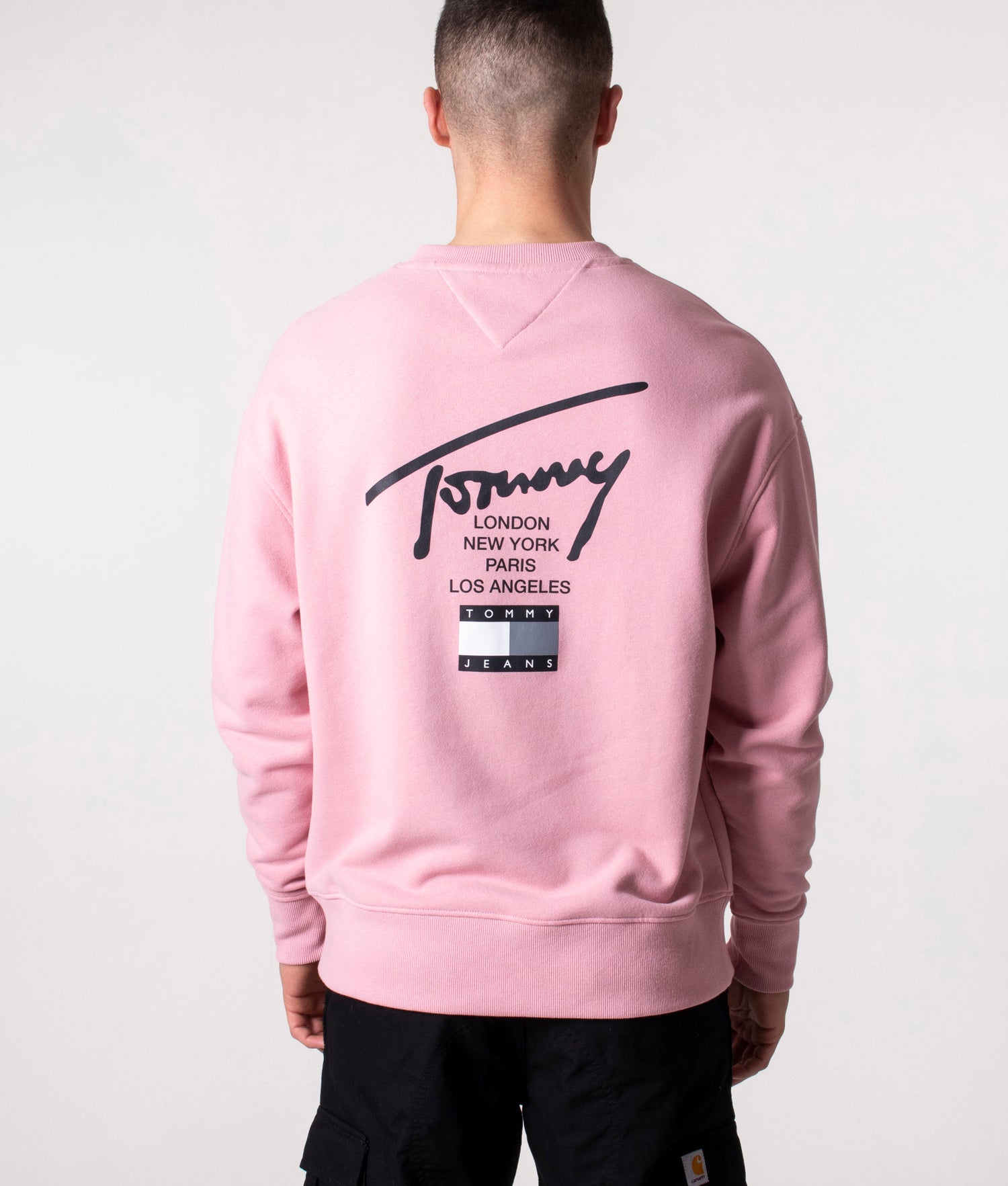 Pink tommy deals jeans sweatshirt