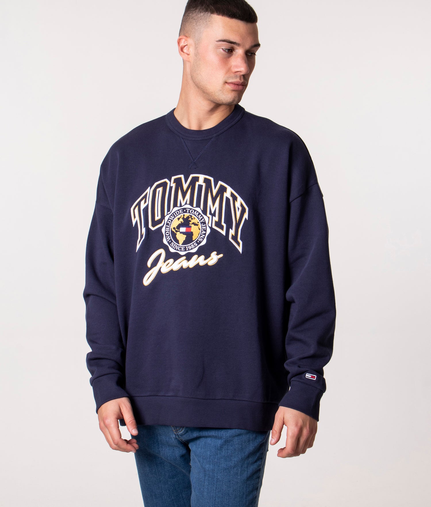 Relaxed College Archive | Navy Sweatshirt EQVVS Jeans Tommy | Logo