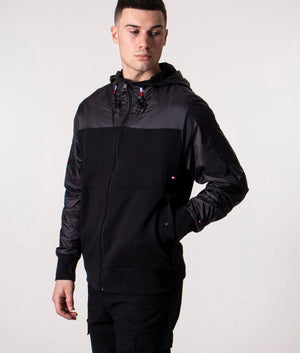 Mix-Media-Zip-Through-Hoody-Black-Tommy-Hilfiger-EQVVS