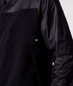 Mix-Media-Zip-Through-Hoody-Black-Tommy-Hilfiger-EQVVS