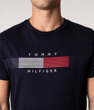 Chest Corp Stripe Graphic T-Shirt Desert Sky | Tommy Hilfiger | EQVVS