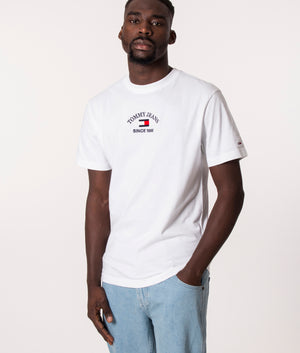 White tommy hot sale jeans tshirt