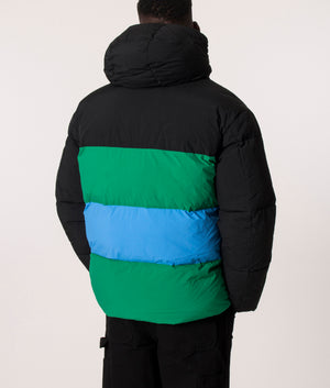 Multi colored puffer top jacket