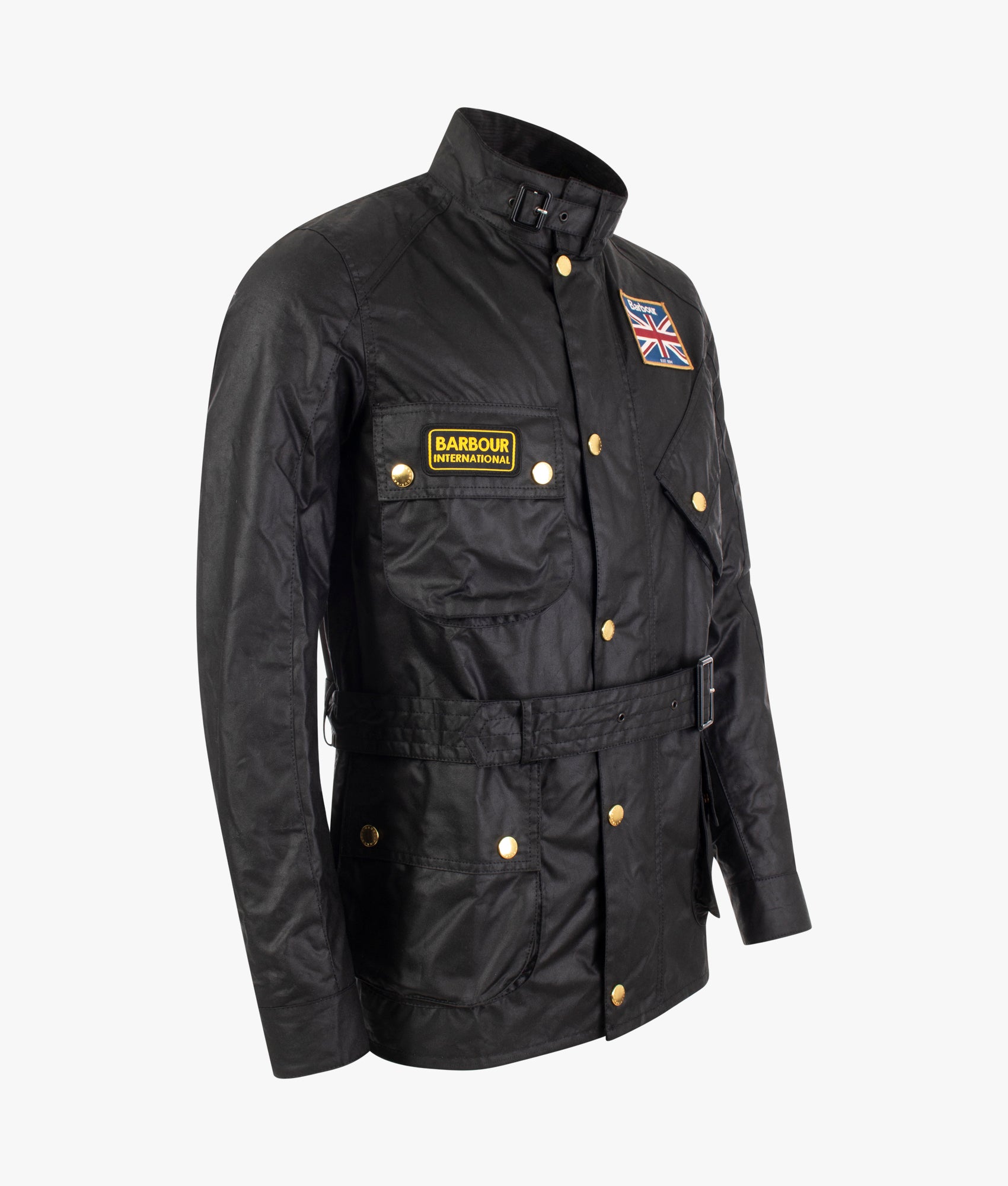 Barbour international mens union cheap jack wax jacket black mwx0068bk91