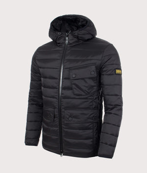 Barbour ouston hooded hot sale quilted jacket navy