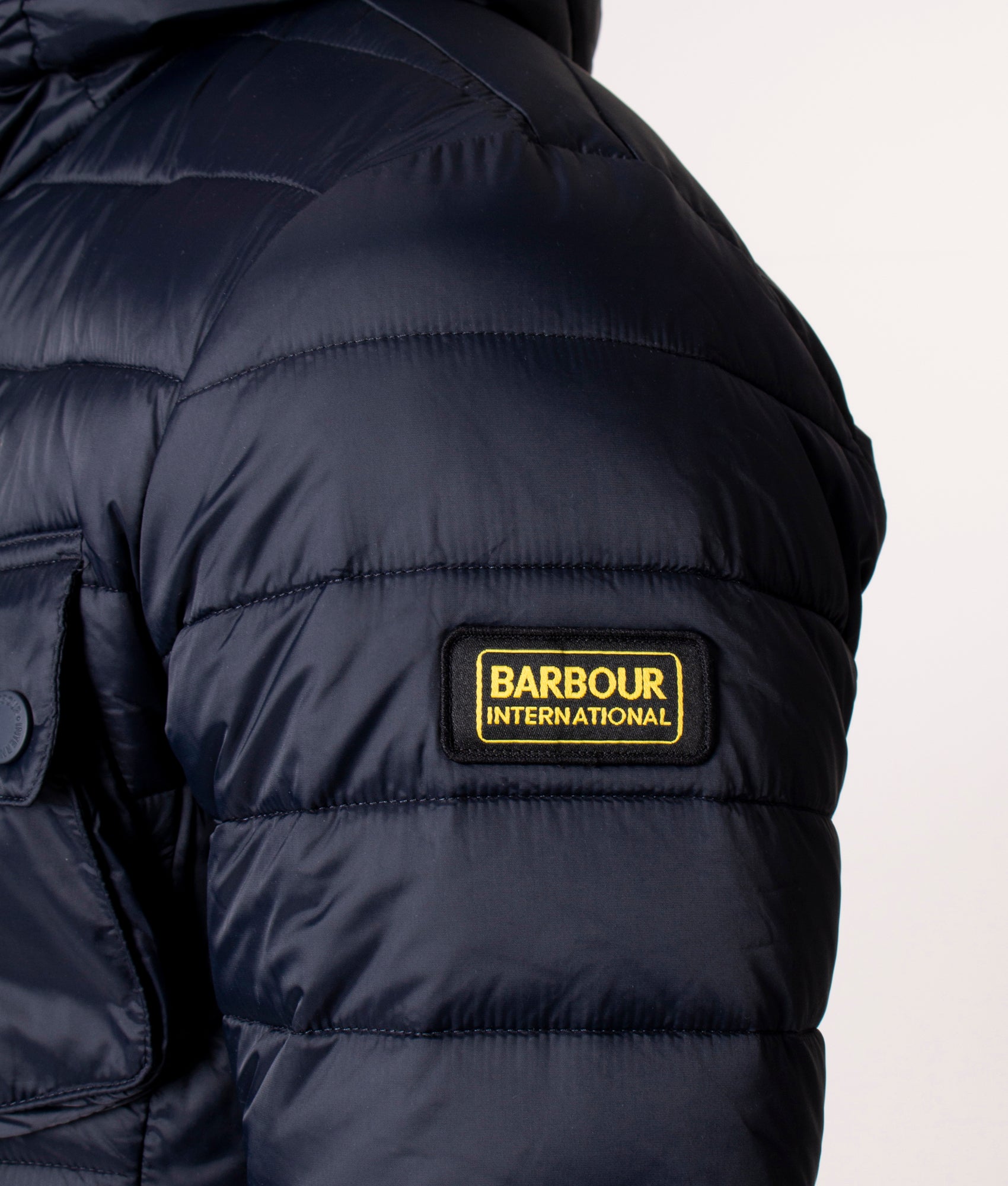 Barbour ouston hooded quilted 2025 jacket navy