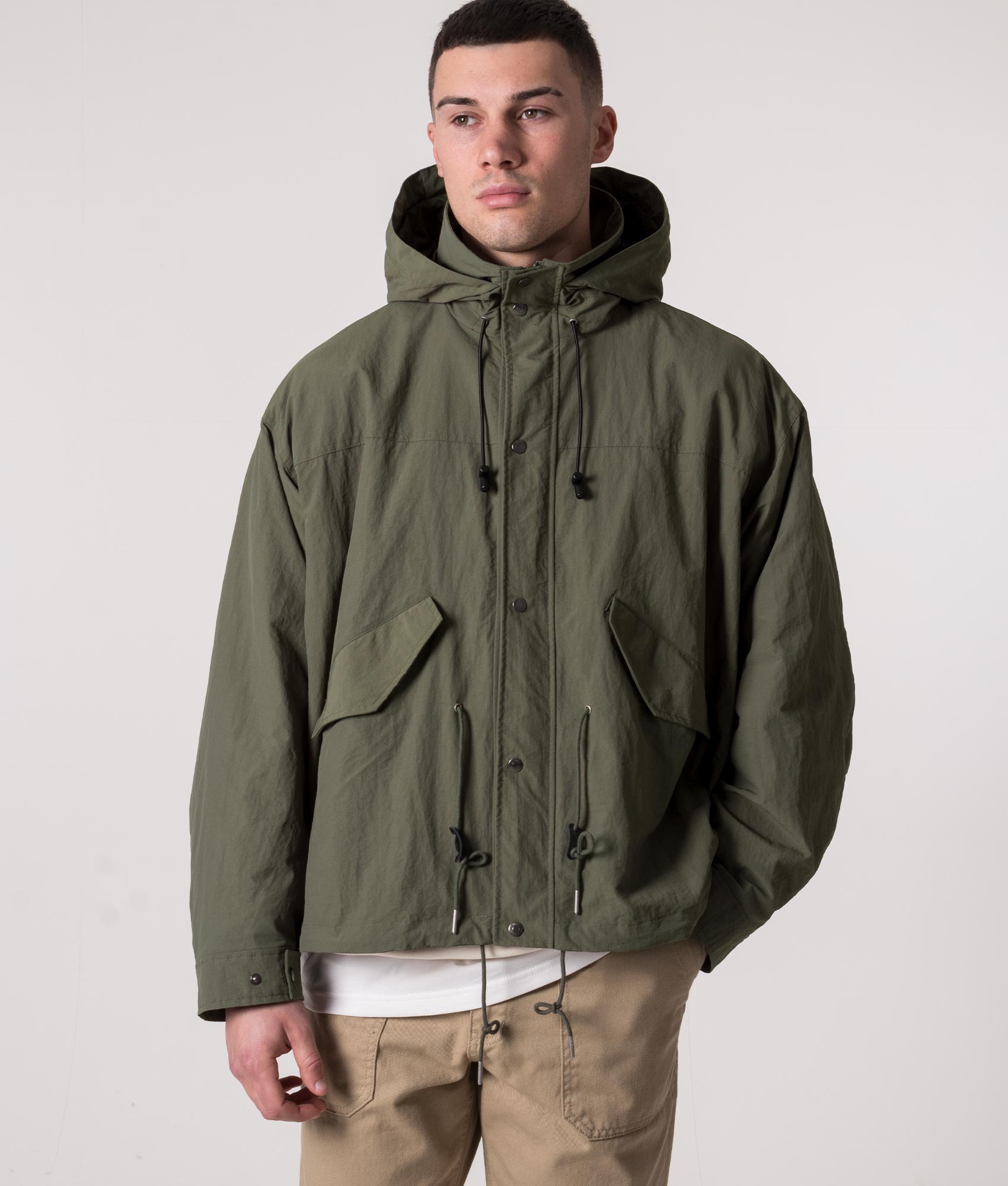 Relaxed Fit Nylon Military Short Jacket | Uniform Bridge | EQVVS